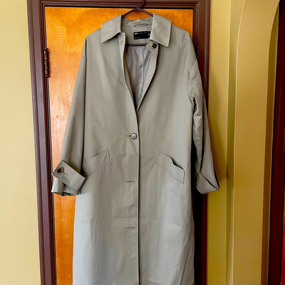 ASOS design longline trench coat